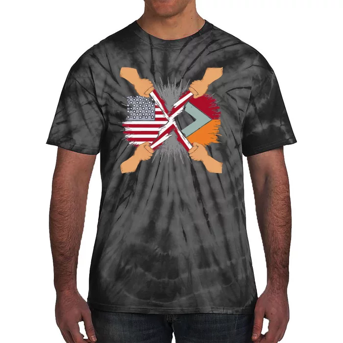 Trinidad And Tobago Blood Inside 4th Of July Tie-Dye T-Shirt