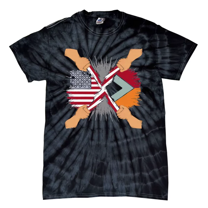 Trinidad And Tobago Blood Inside 4th Of July Tie-Dye T-Shirt