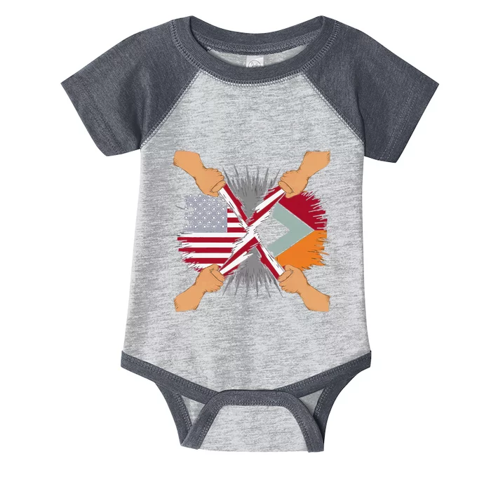 Trinidad And Tobago Blood Inside 4th Of July Infant Baby Jersey Bodysuit