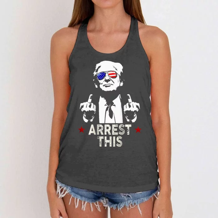 Trump Arrest This 2 Side Women's Knotted Racerback Tank