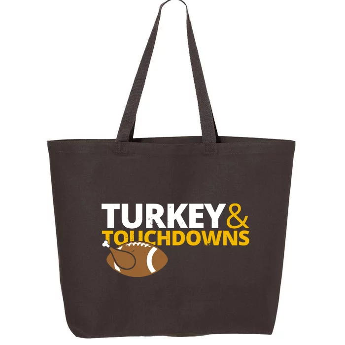 Turkey And Touchdowns Football Festive Thanksgiving 25L Jumbo Tote