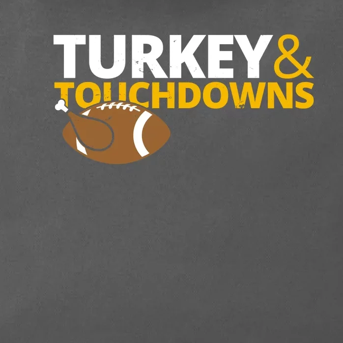 Turkey And Touchdowns Football Festive Thanksgiving Zip Tote Bag