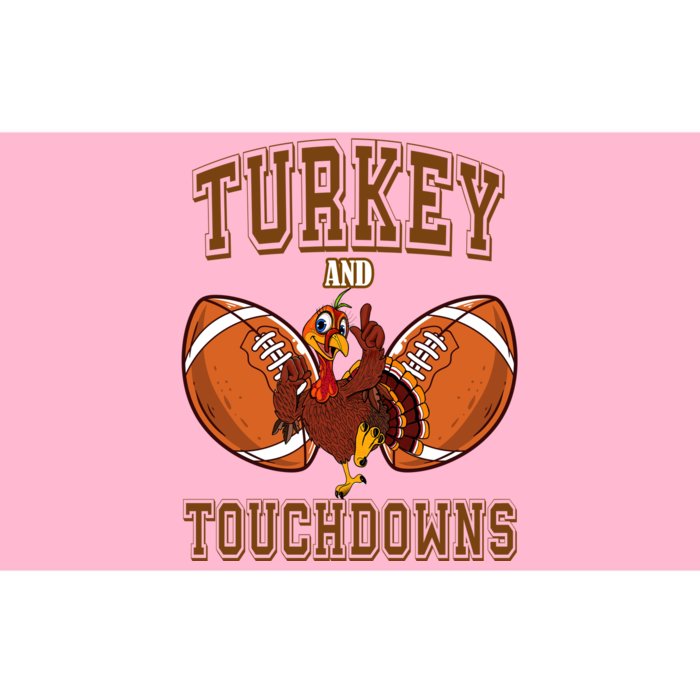 Turkey And Touchdowns Thanksgiving Football Bumper Sticker