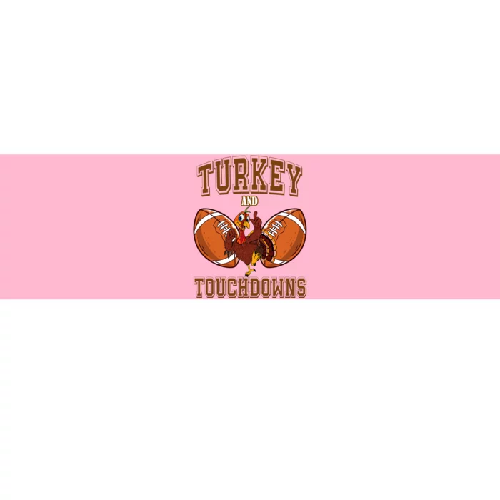 Turkey And Touchdowns Thanksgiving Football Bumper Sticker