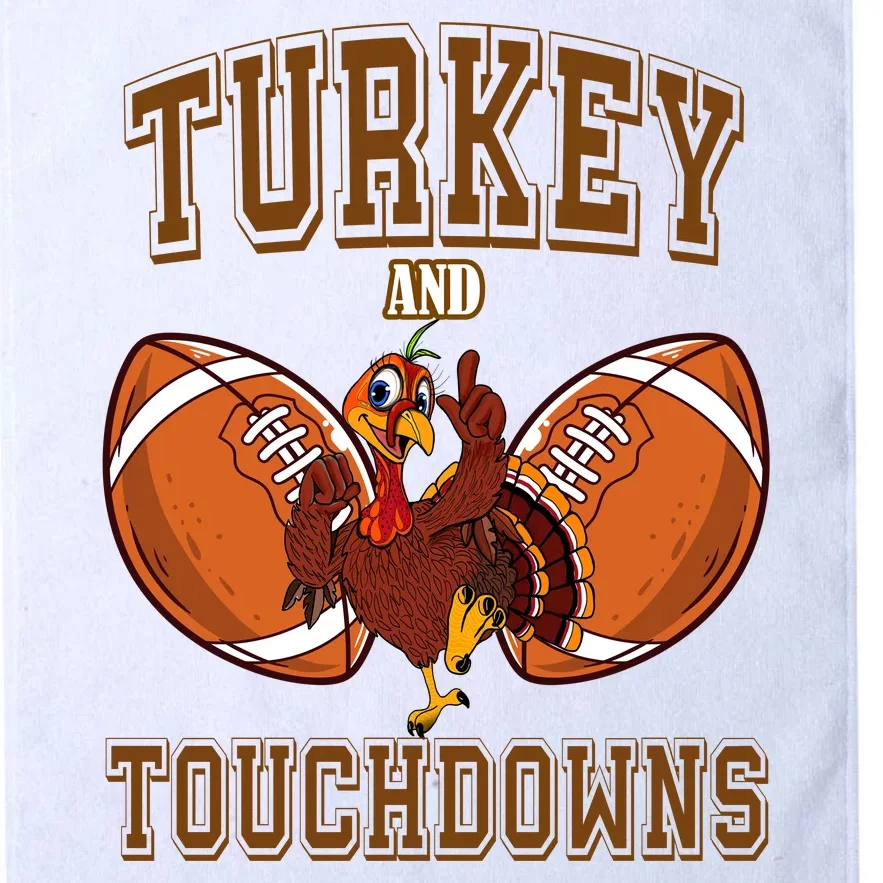 Turkey And Touchdowns Thanksgiving Football Platinum Collection Golf Towel