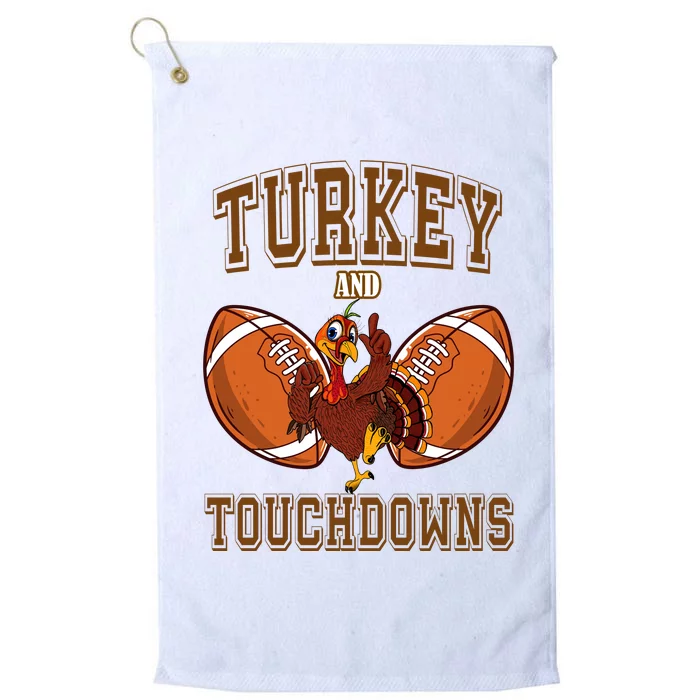 Turkey And Touchdowns Thanksgiving Football Platinum Collection Golf Towel