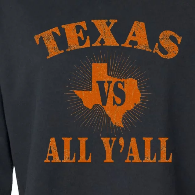 Trending All Texas Vs All YAll Cropped Pullover Crew