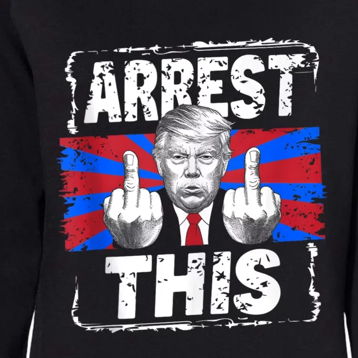 Trump Arrest This Fingers Pro Trump Womens California Wash Sweatshirt