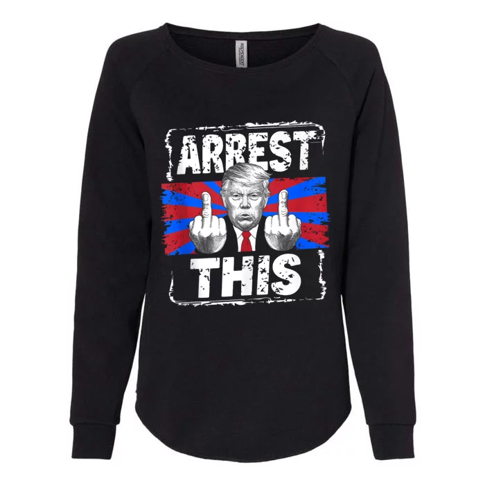 Trump Arrest This Fingers Pro Trump Womens California Wash Sweatshirt