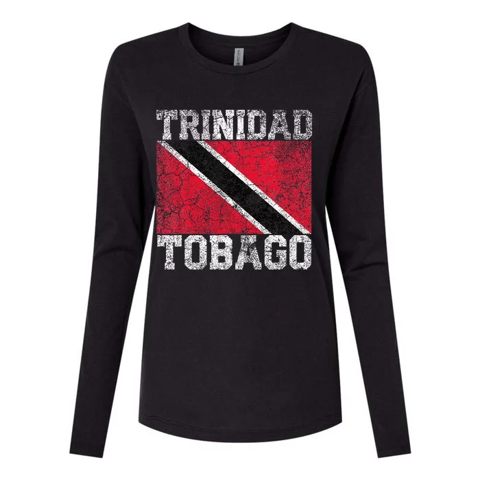 Trinidad And Tobago Flag National Pride Roots Country Family Womens Cotton Relaxed Long Sleeve T-Shirt