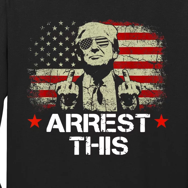 Trump Arrest This Funny Trump 2024 Convicted Felon Tall Long Sleeve T-Shirt