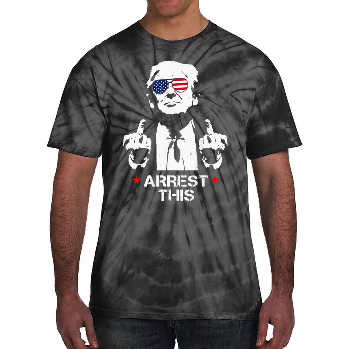 Trump Arrest This 2 Sided Funny Tie-Dye T-Shirt