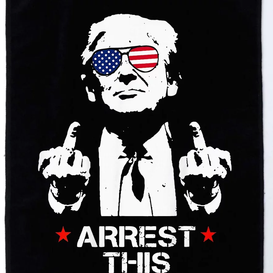 Trump Arrest This 2 Sided Funny Platinum Collection Golf Towel