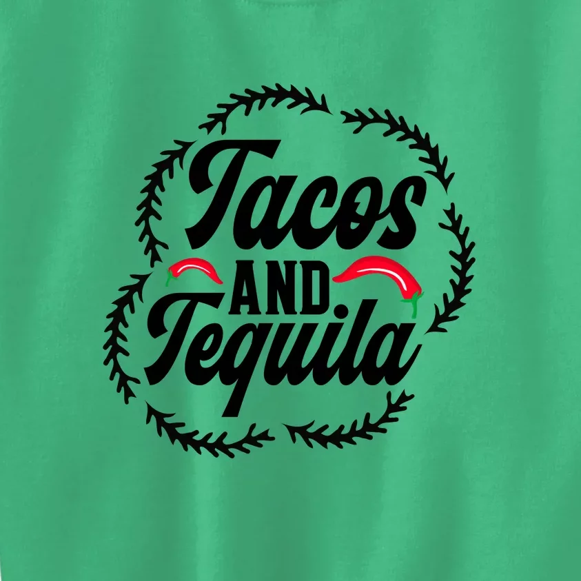 Tacos And Tequila Cinco De Mayo Men Women Mexican Drinking Kids Sweatshirt