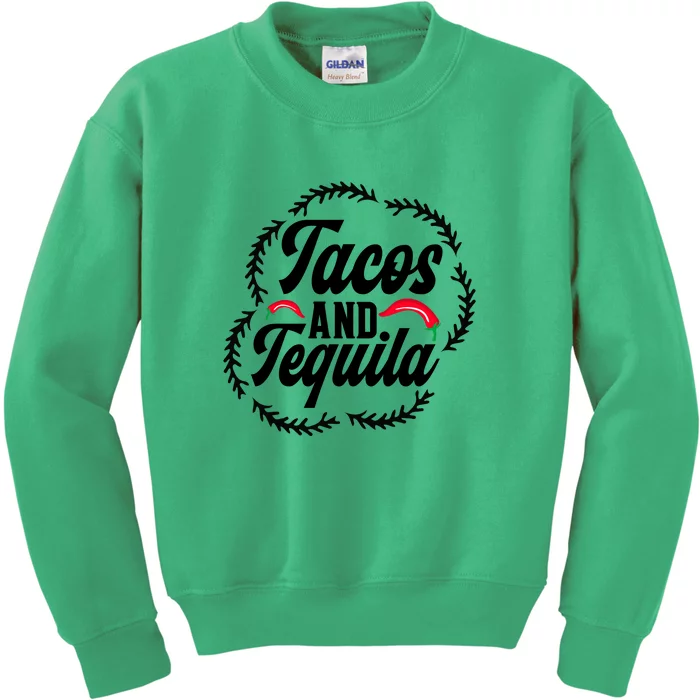 Tacos And Tequila Cinco De Mayo Men Women Mexican Drinking Kids Sweatshirt