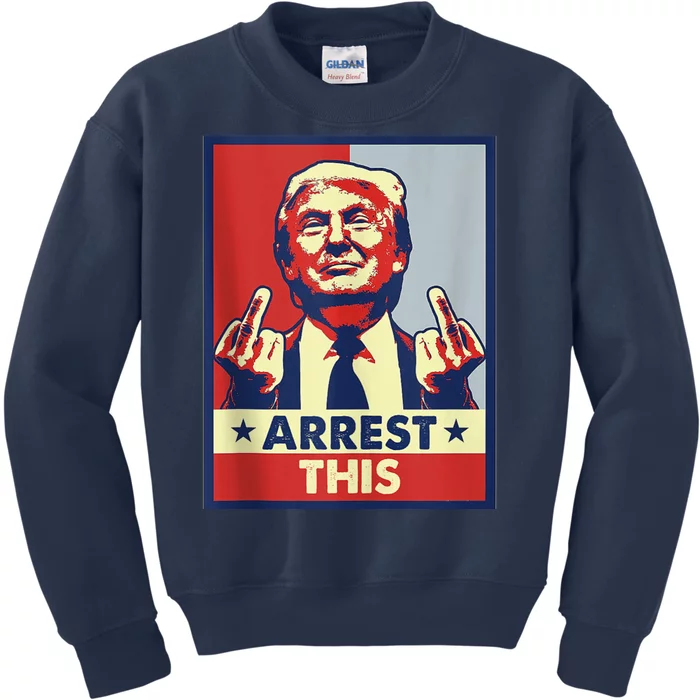 Trump Arrest This Fingers Pro Trump Kids Sweatshirt