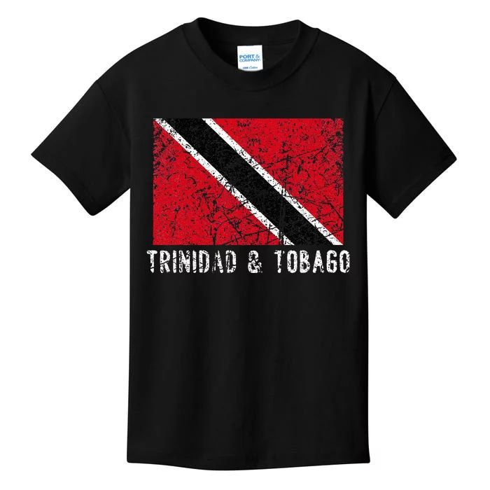 Trinidad And Tobago Distressed Caribbean Kids T-Shirt