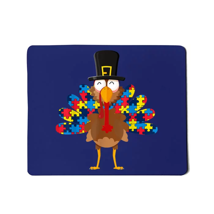 Turkeys Autism Thanksgiving Day Funny Gifts Boys Girls Mousepad