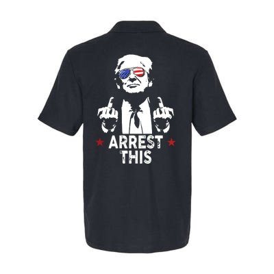 Trump Arrest This On Back Softstyle Adult Sport Polo