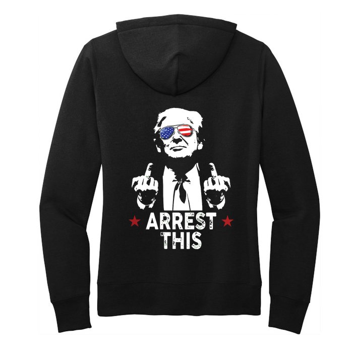 Trump Arrest This On Back Front & Back Women's Pullover Hoodie