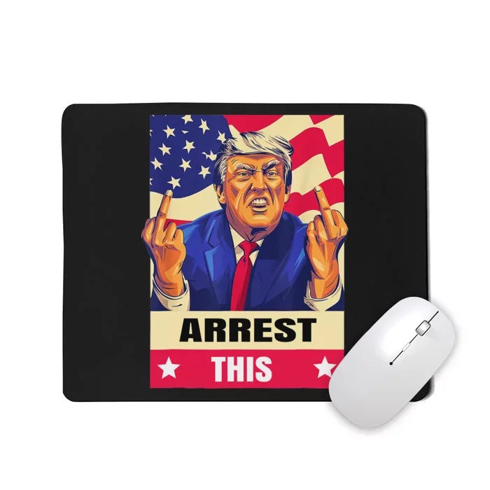 Trump Arrest This .Never Surrender.Fingers Pro Trump Mousepad