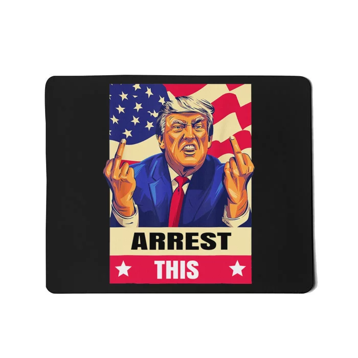 Trump Arrest This .Never Surrender.Fingers Pro Trump Mousepad