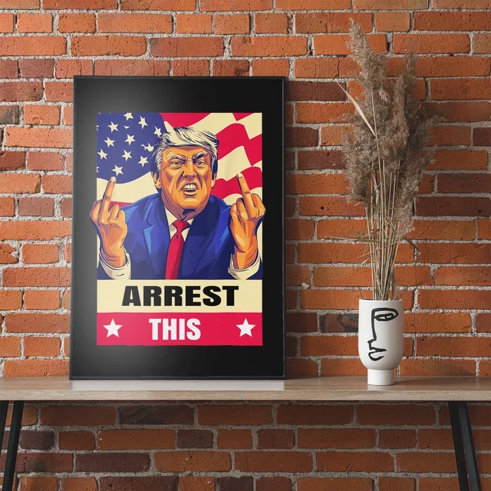 Trump Arrest This .Never Surrender.Fingers Pro Trump Poster