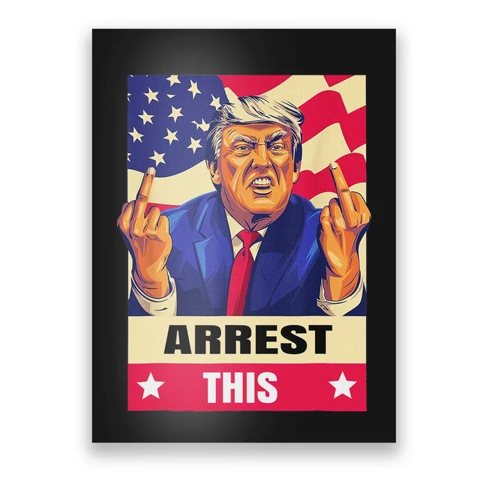 Trump Arrest This .Never Surrender.Fingers Pro Trump Poster