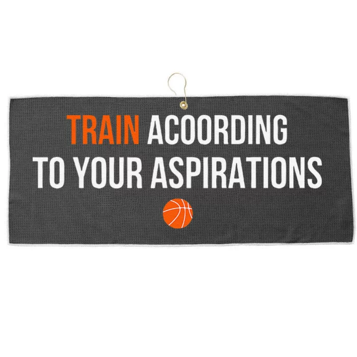 Train According To Your Aspirations Large Microfiber Waffle Golf Towel