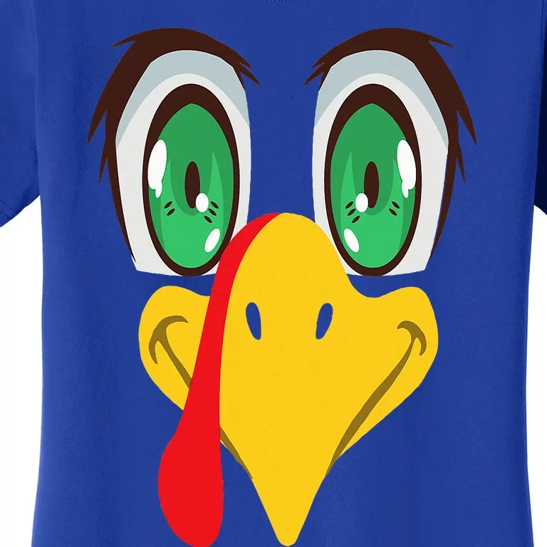 Thanksgiving Anime Turkey Face Matching Family Costume Women's T-Shirt