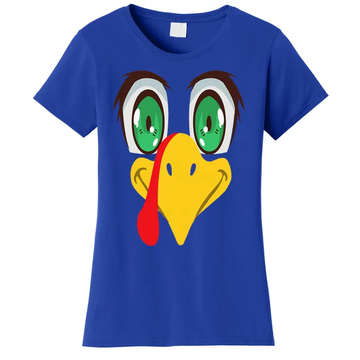 Thanksgiving Anime Turkey Face Matching Family Costume Women's T-Shirt