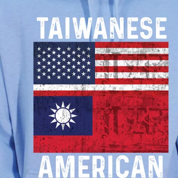 Taiwanese American Taiwan Usa Distressed Flags Great Gift Unisex Surf Hoodie