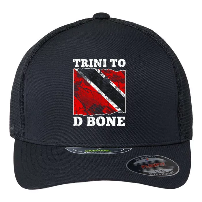 Trinidad And Tobago Flaggift Trini To D Bone Great Gift Flexfit Unipanel Trucker Cap