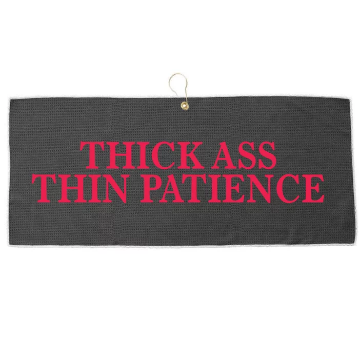 Thick Ass Thin Patience Large Microfiber Waffle Golf Towel