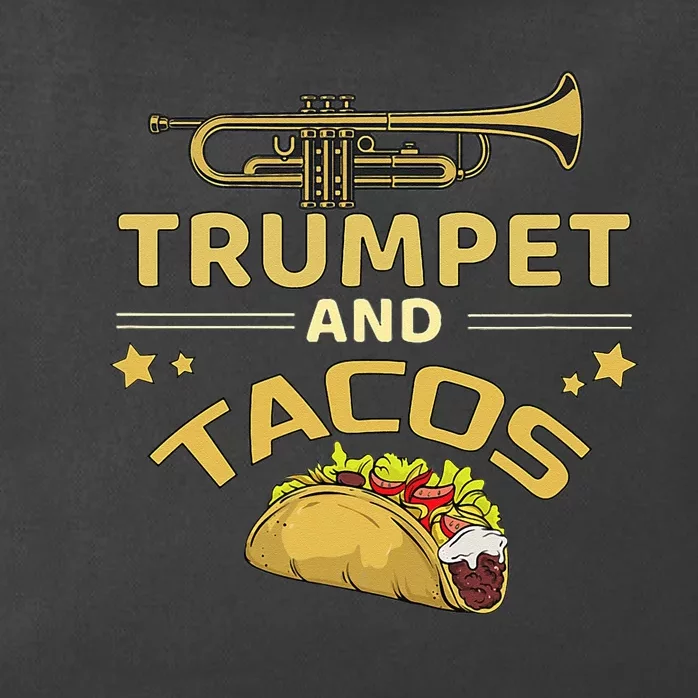 Trumpet And Tacos Lover Marching Band Trumpet Player Gift Zip Tote Bag