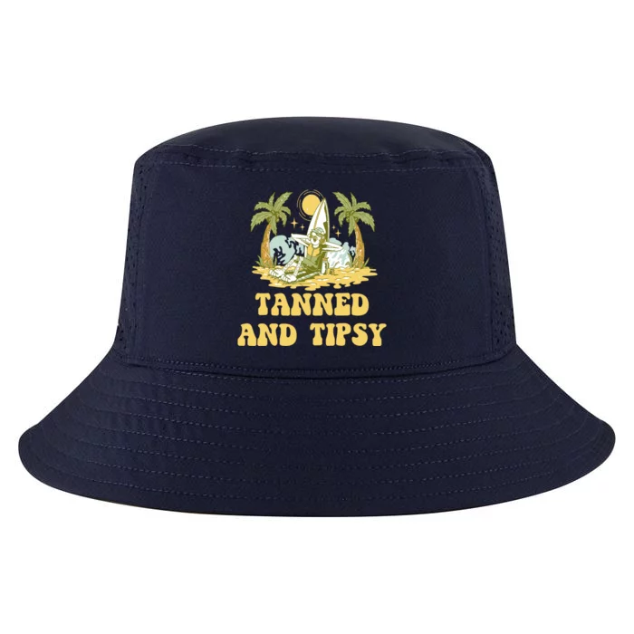 Tanned And Tipsy Beach Beer Lover Ocean Er Sunbathing Gift Cool Comfort Performance Bucket Hat