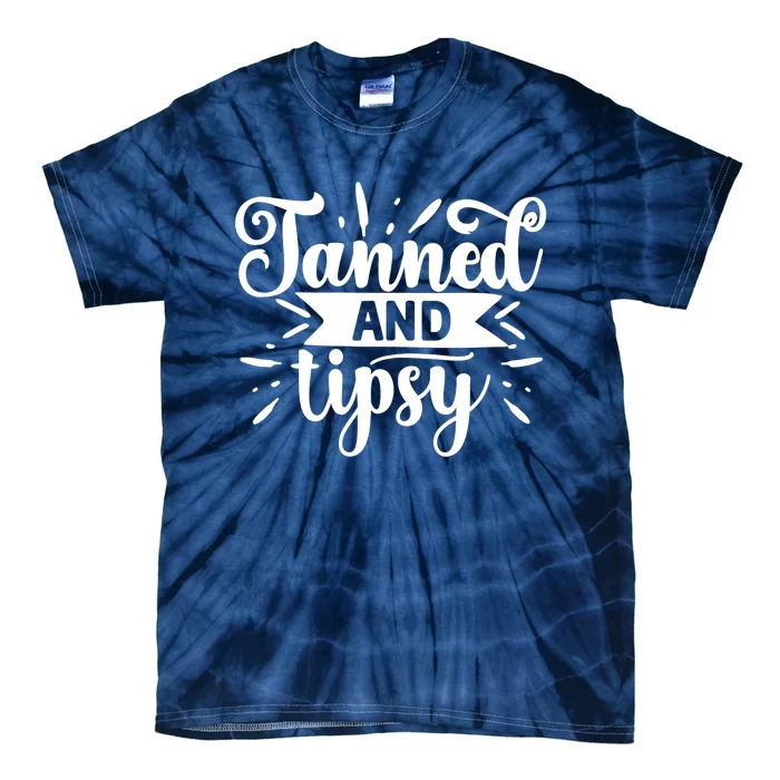 Tanned and Tipsy Funny Graphic Tees For Wo and Tank Top Tie-Dye T-Shirt