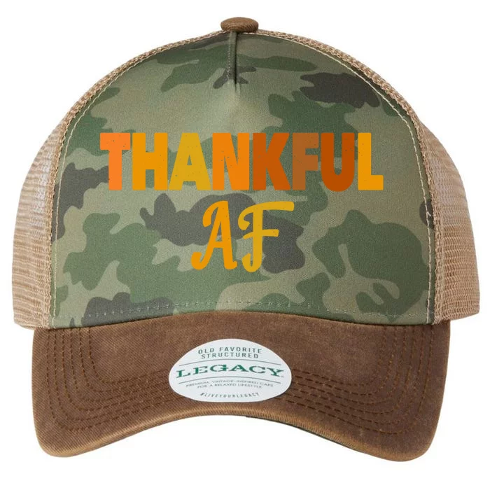 Thankful AF Turkey Trot Gift Funny Thanksgiving Legacy Tie Dye Trucker Hat