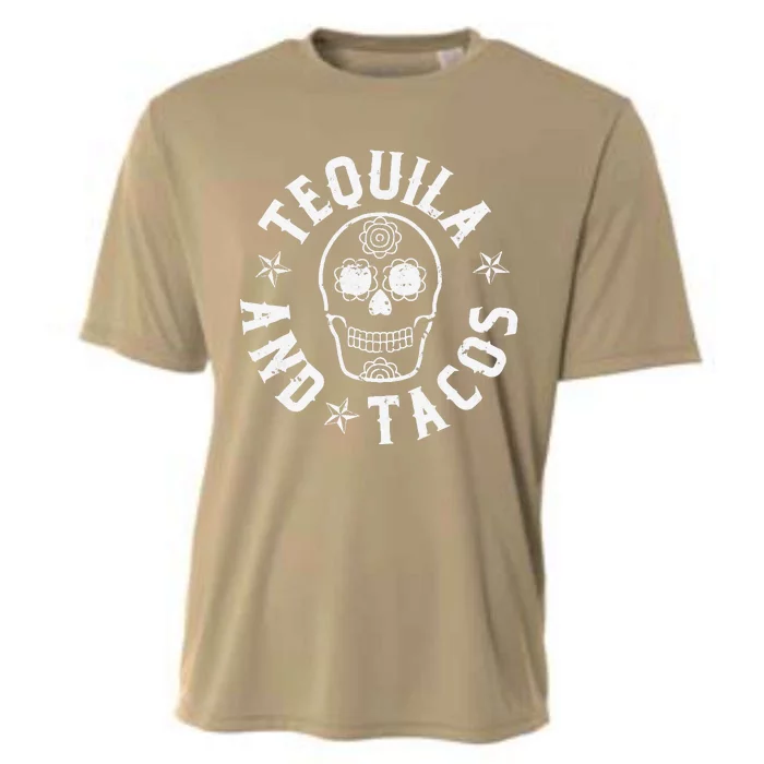 Tequila And Tacos Cinco De Mayo Mexican Food Cooling Performance Crew T-Shirt