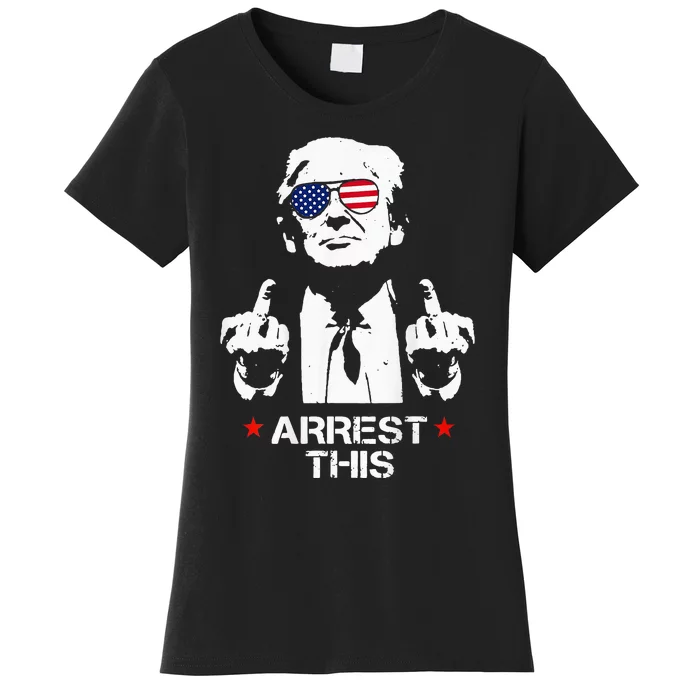 Trump Arrest This 2 Sided Funny Women's T-Shirt