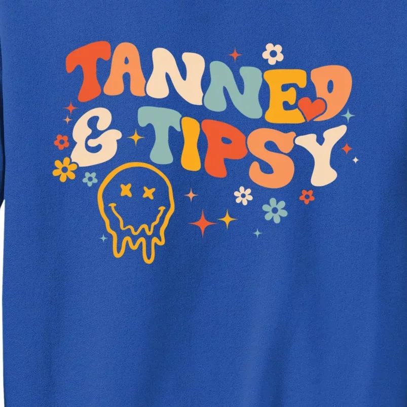 Tanned And Tipsy Funny Summer Tops Beach Meaningful Gift Tall Sweatshirt