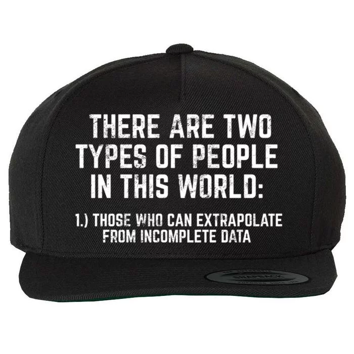 There Are Two Types Of People In This World Mathematic Stats Gift Wool Snapback Cap