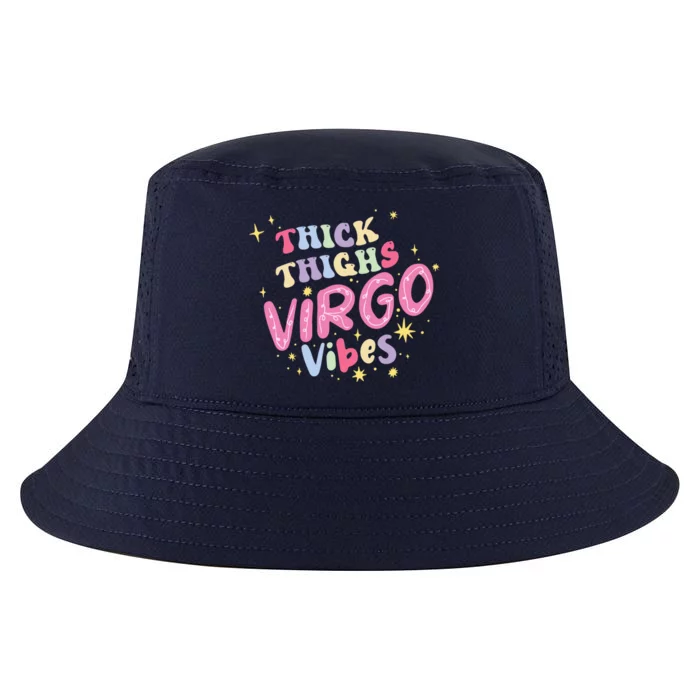 Thick And Thighs Virgo Vibes August September Birthday Groovy Funny Gift Cool Comfort Performance Bucket Hat