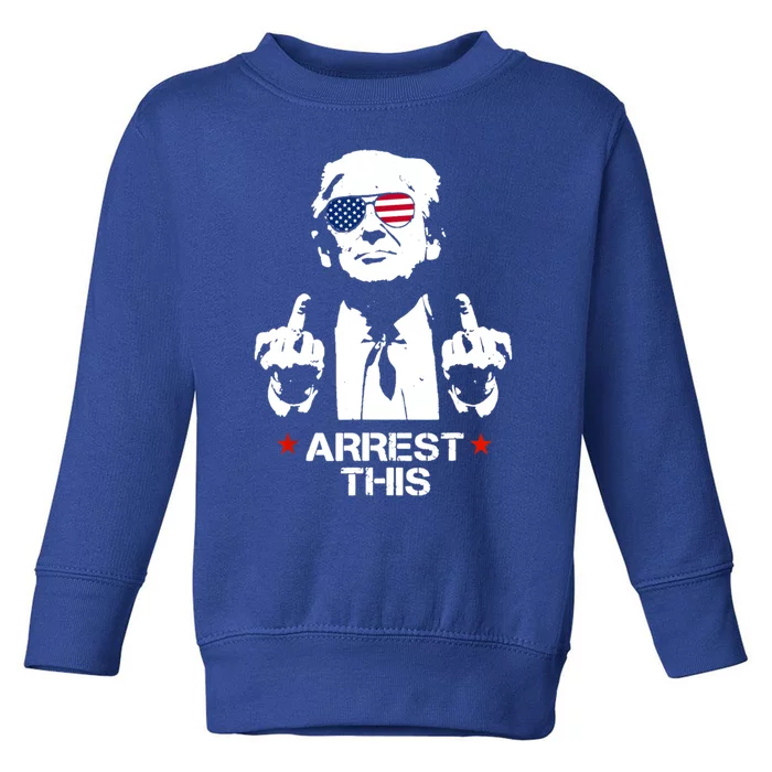 Trump Arrest This Funny Trump 2024 Convicted Felon Gift Toddler Sweatshirt