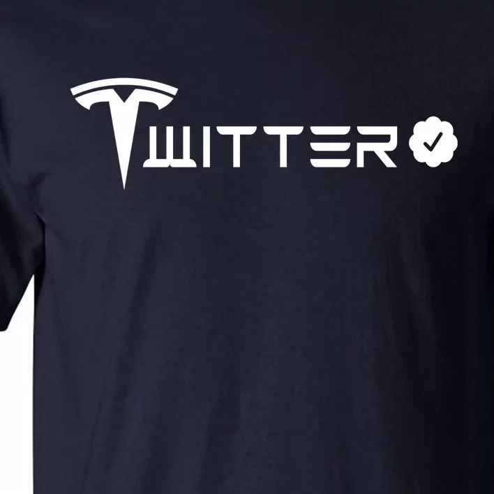 Twitter And Tesla Combined Logo Tall T-Shirt