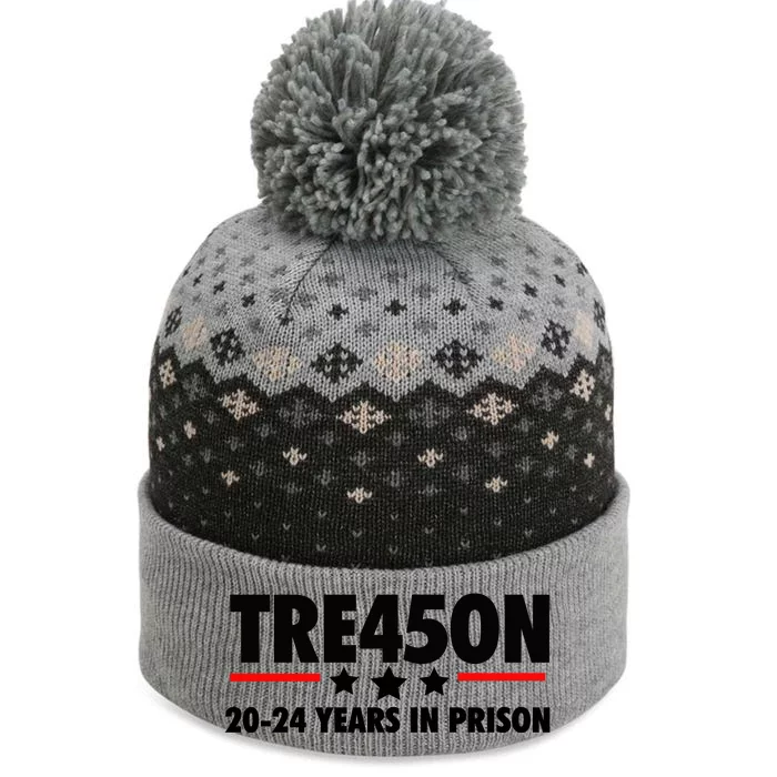 TRE45ON Anti Trump Treason 45 The Baniff Cuffed Pom Beanie