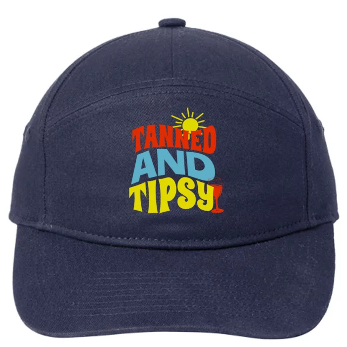 Tanned And Tipsy Gift 7-Panel Snapback Hat