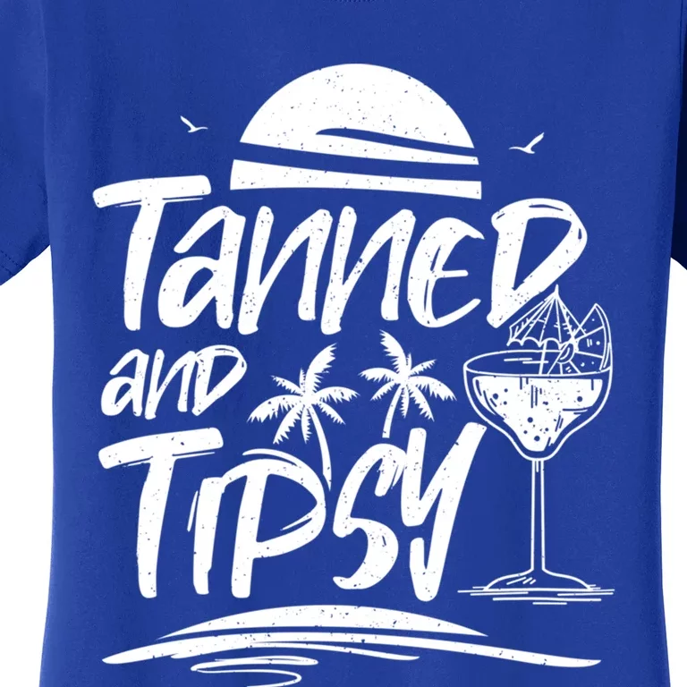 Tanned And Tipsy Summer Sun Vacation Great Gift Women's T-Shirt