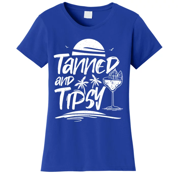 Tanned And Tipsy Summer Sun Vacation Great Gift Women's T-Shirt