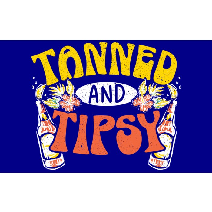 Tanned And Tipsy Sunset Summertime Beach Vacation Summer Gift Bumper Sticker